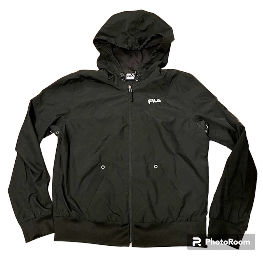 Fila Sport Windbreaker Jacket Black Large
